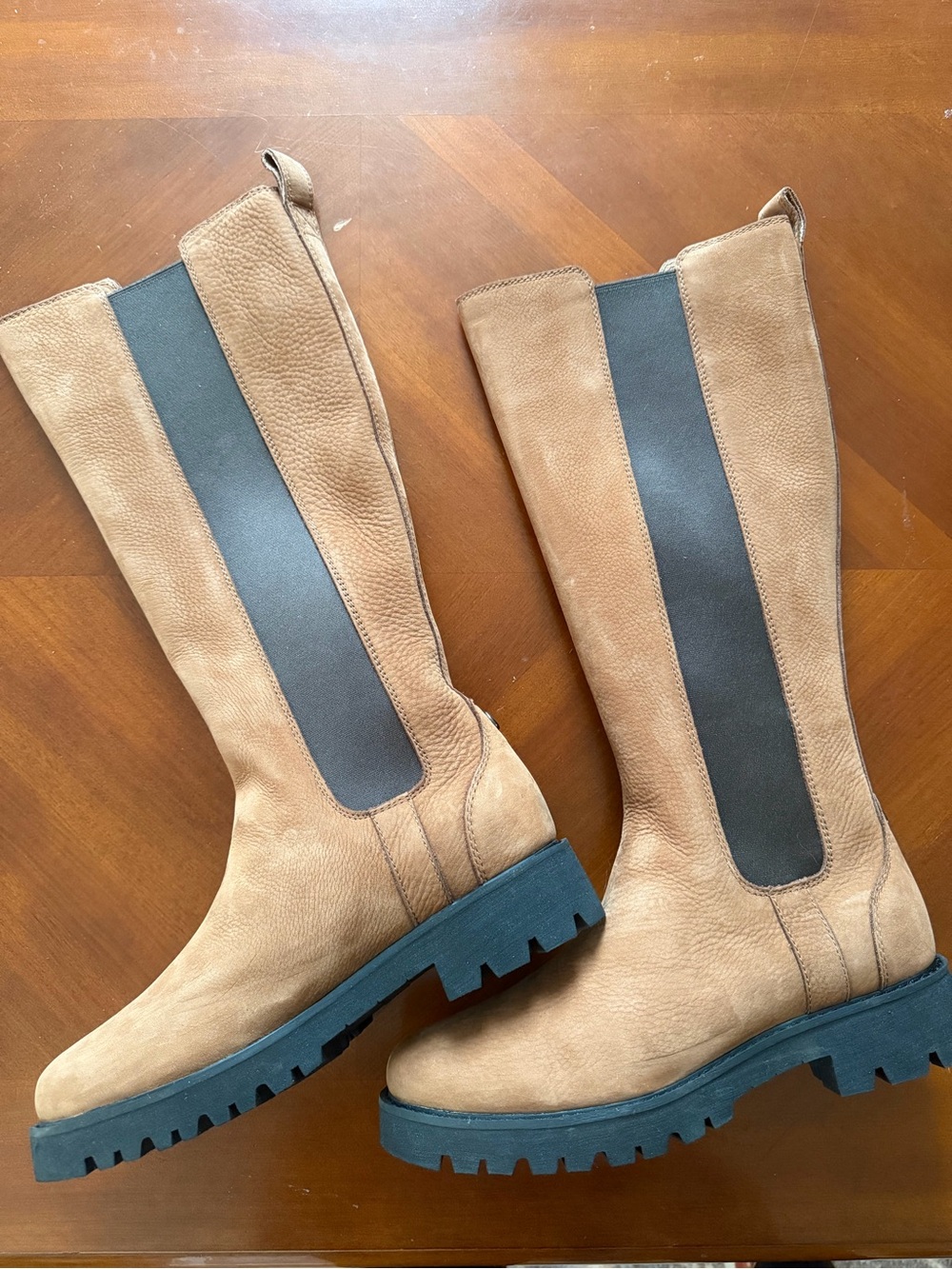 Ariat Tan Leather elastic Lug-Sole Women's Boots